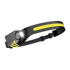 Lanterna frontala LEPRO 320019, LED, 350 lm, 1200mAh, Autonomie 10h, IPX4, Incarcare USB-C, Negru