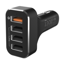 Incarcator auto LabC, 2x USB-C, 4x USB-A, 54W, 3A, Negru
