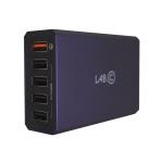 Statie de incarcare LabC X5 Pro, 30W, 2A, 5x USB-A, Navy Blue 2 - lerato.ro