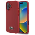 Carcasa Lacoste Iconic Petit Pique compatibila cu iPhone 16 Plus, Rosu 4 - lerato.ro