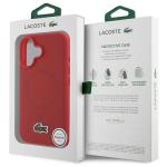 Carcasa Lacoste Iconic Petit Pique compatibila cu iPhone 16 Plus, Rosu 9 - lerato.ro