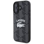 Carcasa Lacoste Monogram Vintage Logo cu MagSafe compatibila cu iPhone 16, Negru 3 - lerato.ro