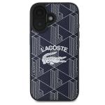 Carcasa Lacoste Monogram Vintage Logo cu MagSafe compatibila cu iPhone 16, Navy Blue 2 - lerato.ro