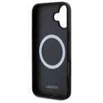 Carcasa Lacoste Iconic Petit Pique cu MagSafe compatibila cu iPhone 16, Negru 8 - lerato.ro