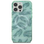 Carcasa Lacoste IML Croc cu MagSafe compatibila cu iPhone 16 Pro Max, Verde 2 - lerato.ro