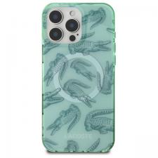 Carcasa Lacoste IML Croc cu MagSafe compatibila cu iPhone 16 Pro Max, Verde