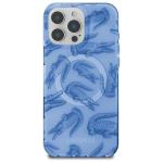 Carcasa Lacoste IML Croc cu MagSafe compatibila cu iPhone 16 Pro Max, Albastru 2 - lerato.ro