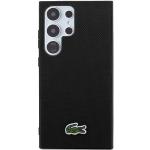 Carcasa Lacoste Iconic Petit Pique cu MagSafe compatibila cu Samsung Galaxy S24 Ultra, Negru 2 - lerato.ro