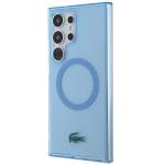 Carcasa Lacoste Transparent Design cu MagSafe compatibila cu Samsung Galaxy S24 Ultra, Albastru 3 - lerato.ro