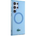 Carcasa Lacoste Transparent Design cu MagSafe compatibila cu Samsung Galaxy S24 Ultra, Albastru 5 - lerato.ro