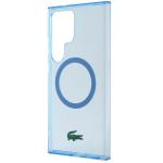 Carcasa Lacoste Transparent Design cu MagSafe compatibila cu Samsung Galaxy S24 Ultra, Albastru 7 - lerato.ro