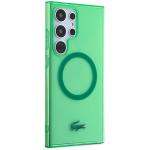 Carcasa Lacoste Transparent Design cu MagSafe compatibila cu Samsung Galaxy S24 Ultra, Verde 5 - lerato.ro