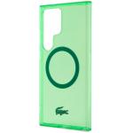 Carcasa Lacoste Transparent Design cu MagSafe compatibila cu Samsung Galaxy S24 Ultra, Verde 7 - lerato.ro