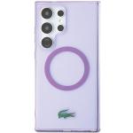 Carcasa Lacoste Transparent Design cu MagSafe compatibila cu Samsung Galaxy S24 Ultra, Mov 2 - lerato.ro