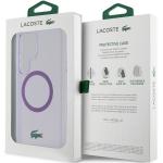 Carcasa Lacoste Transparent Design cu MagSafe compatibila cu Samsung Galaxy S24 Ultra, Mov 9 - lerato.ro