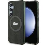 Carcasa Lacoste IML Blend Monogram cu MagSafe compatibila cu Samsung Galaxy S24, Khaki 4 - lerato.ro