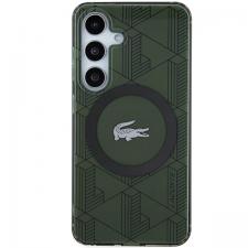 Carcasa Lacoste IML Blend Monogram cu MagSafe compatibila cu Samsung Galaxy S24, Khaki