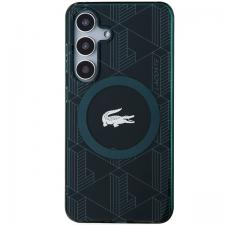 Carcasa Lacoste IML Blend Monogram cu MagSafe compatibila cu Samsung Galaxy S24, Dark Green