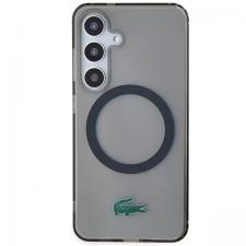 Carcasa Lacoste Transparent Design cu MagSafe compatibila cu Samsung Galaxy S24, Negru