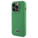 Carcasa Lacoste Iconic Petit Pique cu MagSafe compatibila cu iPhone 15 Pro Max, Verde 3 - lerato.ro