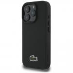Carcasa Lacoste Iconic Petit Pique Woven cu MagSafe compatibila cu iPhone 16 Pro Max, Cablu USB-C la USB-C 1.5m inclus in pachet, Negru 3 - lerato.ro