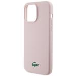 Carcasa Lacoste Silicone Croco Logo cu MagSafe compatibila cu iPhone 15 Pro Max, Roz 7 - lerato.ro