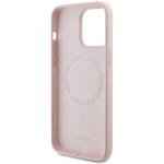 Carcasa Lacoste Silicone Croco Logo cu MagSafe compatibila cu iPhone 15 Pro Max, Roz 8 - lerato.ro