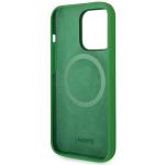 Carcasa Lacoste Silicone Croco Logo cu MagSafe compatibila cu iPhone 15 Pro Max, Verde 8 - lerato.ro