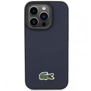 Carcasa Lacoste Iconic Petit Pique cu MagSafe compatibila cu iPhone 15 Pro Max, Navy Blue