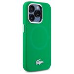 Carcasa Lacoste Silicone Croco Logo cu MagSafe compatibila cu iPhone 15 Pro Max, Estragon Green 7 - lerato.ro