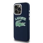 Carcasa Lacoste Silicone Cracked Logo cu MagSafe compatibila cu iPhone 15 Pro Max, Navy Blue 3 - lerato.ro