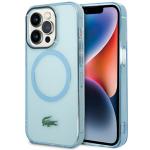 Carcasa Lacoste Transparent Design cu MagSafe compatibila cu iPhone 15 Pro Max, Albastru 4 - lerato.ro