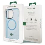 Carcasa Lacoste Transparent Design cu MagSafe compatibila cu iPhone 15 Pro Max, Albastru 9 - lerato.ro