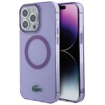 Carcasa Lacoste Transparent Design cu MagSafe compatibila cu iPhone 15 Pro Max, Violet 4 - lerato.ro