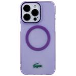 Carcasa Lacoste Transparent Design cu MagSafe compatibila cu iPhone 15 Pro Max, Violet 2 - lerato.ro
