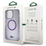 Carcasa Lacoste Transparent Design cu MagSafe compatibila cu iPhone 15 Pro Max, Violet 9 - lerato.ro