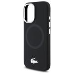 Carcasa Lacoste Silicone Croco Logo cu MagSafe compatibila cu iPhone 16, Negru 7 - lerato.ro