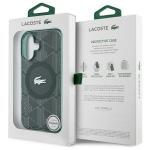 Carcasa Lacoste IML Blend Monogram cu MagSafe compatibila cu iPhone 16, Verde 9 - lerato.ro