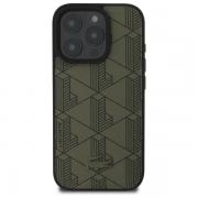 Carcasa Lacoste Blend Monogram cu MagSafe compatibila cu iPhone 16 Pro Max, Verde