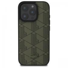 Carcasa Lacoste Blend Monogram cu MagSafe compatibila cu iPhone 16 Pro Max, Verde