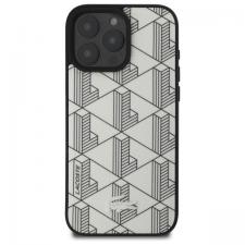 Carcasa Lacoste Blend Monogram cu MagSafe compatibila cu iPhone 16 Pro Max, Gri