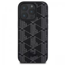 Carcasa Lacoste Blend Monogram cu MagSafe compatibila cu iPhone 16 Pro Max, Negru