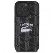 Carcasa Lacoste Monogram Vintage Logo cu MagSafe compatibila cu iPhone 16 Pro Max, Negru