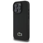 Carcasa Lacoste Iconic Petit Pique cu MagSafe compatibila cu iPhone 16 Pro Max, Negru 3 - lerato.ro