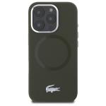 Carcasa Lacoste Silicone Croco Logo cu MagSafe compatibila cu iPhone 16 Pro Max, Khaki 2 - lerato.ro