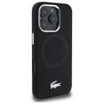 Carcasa Lacoste Silicone Croco Logo cu MagSafe compatibila cu iPhone 16 Pro Max, Negru 5 - lerato.ro
