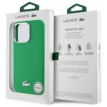 Carcasa Lacoste Silicone Croco Logo cu MagSafe compatibila cu iPhone 16 Pro Max, Verde 9 - lerato.ro