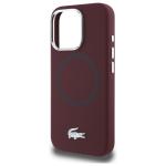 Carcasa Lacoste Silicone Croco Logo cu MagSafe compatibila cu iPhone 16 Pro Max, Bordeaux 7 - lerato.ro