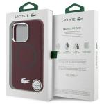 Carcasa Lacoste Silicone Croco Logo cu MagSafe compatibila cu iPhone 16 Pro Max, Bordeaux 9 - lerato.ro