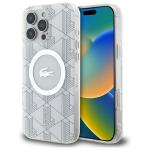 Carcasa Lacoste IML Blend Monogram cu MagSafe compatibila cu iPhone 16 Pro Max, Gri 4 - lerato.ro